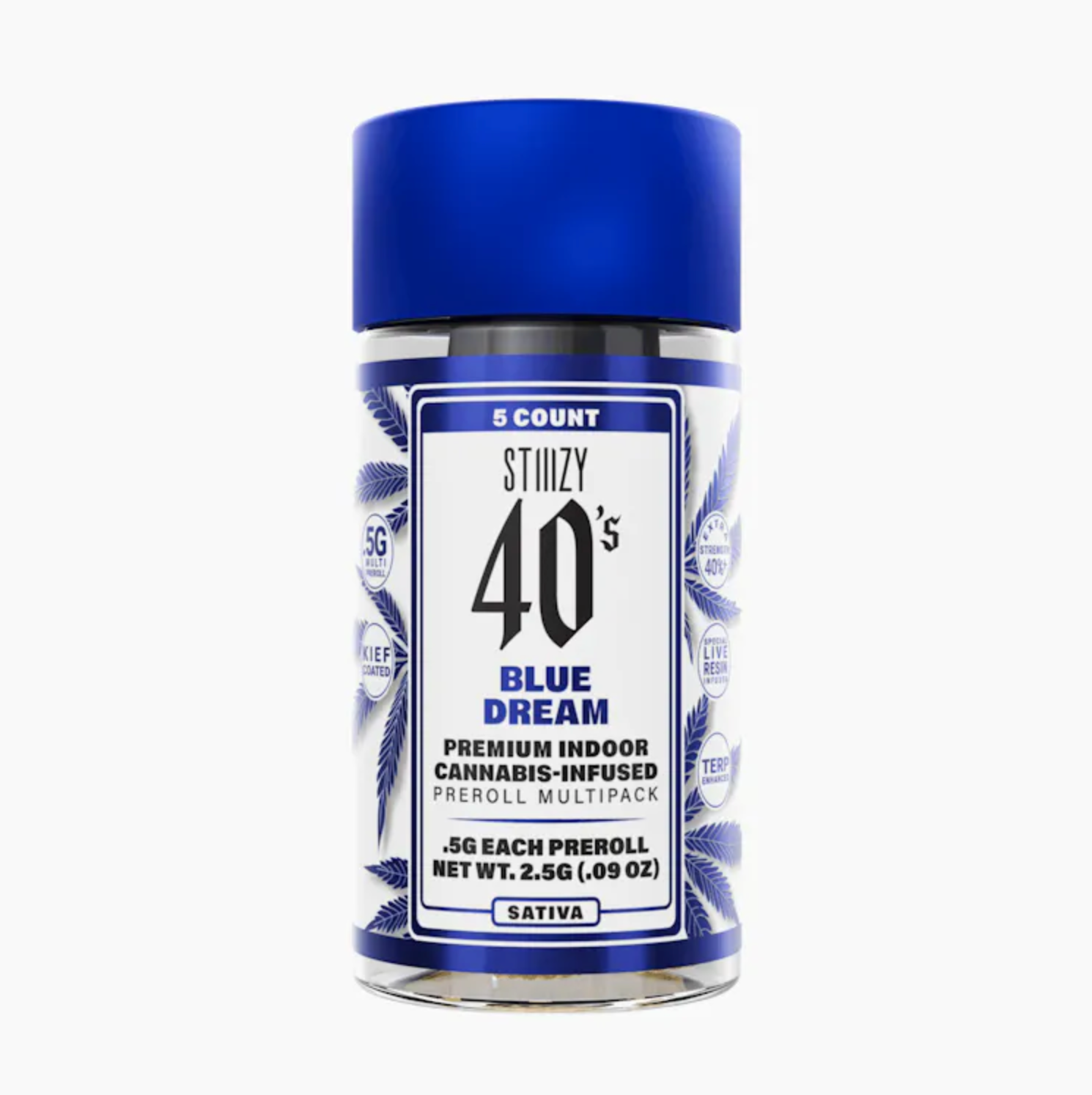 Screenshot 2024-06-30 at 2.39.25 PM STIIIZY - BLUE DREAM - .5G 40's Infused Preroll 5 Pack - Image 1